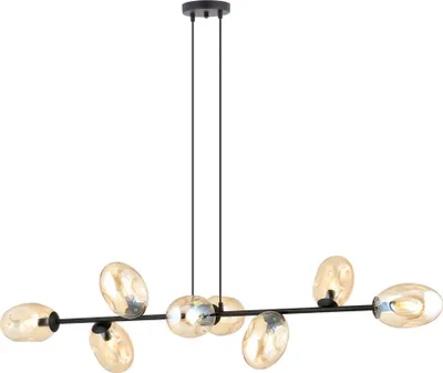 Image de Lustre Emibig 8xE14 10W PANDORA, 8 abat-jours couleur miel 1264/8