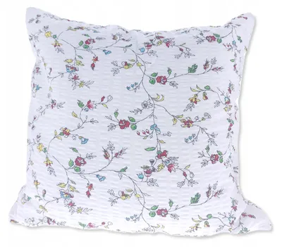 Produktbild von Fan Kissenbezug Baumwolle 40x40 cm Blumenmuster weiß