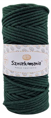 Produktbild von Sznurkomania Baumwollkordel Makramee 3mm 100m Grün