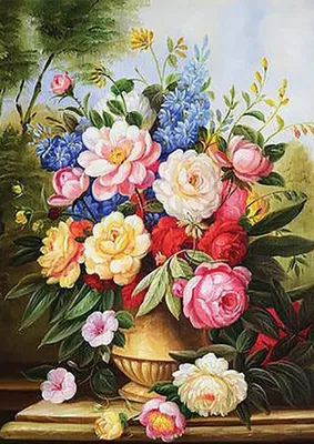 Produktbild von Diamond Painting 5D Blumen Diamant Painting Bilder 30 * 40cm für Erwachsene Kinder DIY Zahlen Diamond Painting Set Strass Stickerei Wand Decor