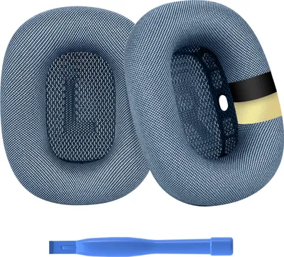 Produktbild von 1. Ersatz Ohrpolster für AirPods Max – Memory-Schaum, Silikon & Mesh, Blau