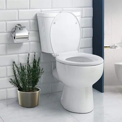 Image de Siège de toilettes en Duroplast, fermeture en douceur, rapide, 44 x 37 cm