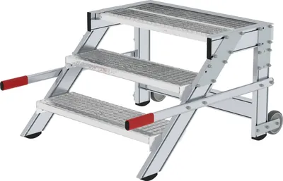 Immagine prodotto di Piattaforma di lavoro in alluminio, mobile, 3 gradini 50435