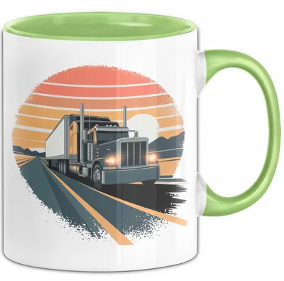 Produktbild von Lkw Fahrer Tasse Geschenkidee Fernfahrer Lustiger Spruch Geschenkidee Lustig (Grün)