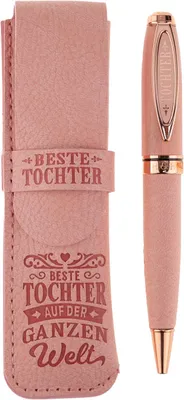 Produktbild von History & Heraldry Bamboo Persönlicher und individueller Kuli Kugelschreiber Stift mit Namen und Spruch Personalisiertes Etui Monogramm-Design persönliches Geschenk (Kuli Tochter)