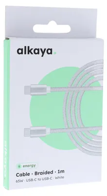 Image de alkaya Speed Flex Datenkabel Geflochten 65W, 1m weiss