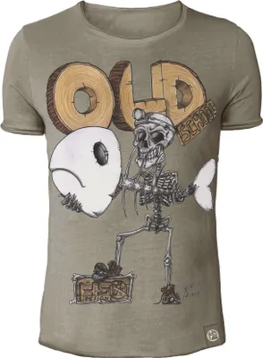 Produktbild von HOTSPOT DESIGN Vintage T-Shirt OLD SCHOOL 2.0, L, braun, 010001703