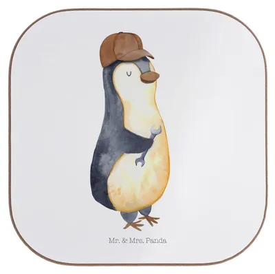 Produktbild von Mr. & Mrs. Panda Holzuntersetzer Wenn Papa es nicht reparieren kann, sind wir am Arsch - Weiß - Geschenk, Tassenuntersetzer, Vatertag, Vater, Tischuntersetzer, Muttertag