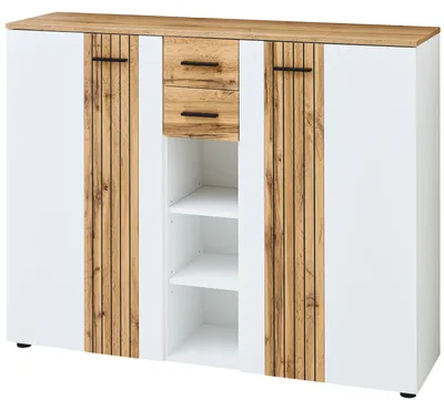 Produktbild von Schuhschrank SPARKS XL, 135 cm breit, 106 cm hoch, mit 2 Türen und 2 Schubladen, Soft-Close