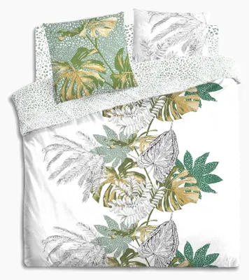 Zdjęcie produktu dla Komplet pościeli bawełnianej dla 2 osób MONSTERA, 240x220 cm