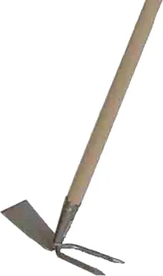 Obrázek produktu pro Zahradní motyčka FREUND VICTORIA 45855 - široká čepel + 2 hroty - stříbrná - s kuželovou hubicí - s násadou 130 cm; 1430501