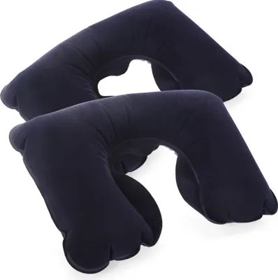 Produktbild von com-four® 2x Aufblasbares Nackenstützkissen - praktisches Nackenhörnchen zum Aufpusten - ideales Reise Kissen für unterwegs