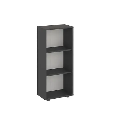 Produktbild von KOMTO Bücherregal Lumo 40 cm breit, Anthrazit, Bücherregal mit 3 Ebenen und höhenverstellbaren Böden, Standregal, Bücherregal Lumo 40 x 90 x 24