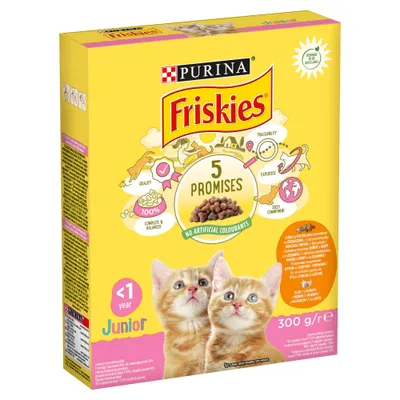 Zdjęcie produktu dla Purina Friskies Junior, Kocięta, Kurczak, 300 g