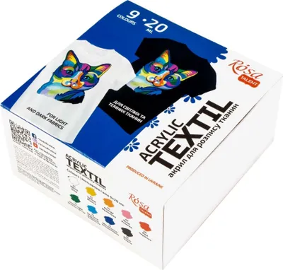 Immagine prodotto di Rosa Talent Set di colori per tessuti 9x20ml