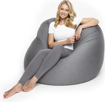 Produktbild von Lumaland Flexi Comfort Sitzsack - Premium Bean Bag Sitzkissen - Big 155 x 100 cm - Dunkelgrau