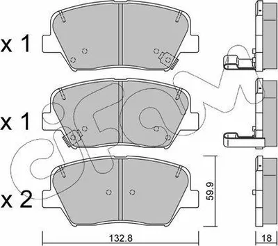 Produktbild von CIFAM Bremsbeläge Satz Vorne Bremsklötze für KIA CARENS IV 822-1026-0