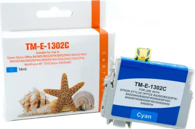 Produktbild von cyan Tinte/Tintenpatrone 4.2-T13024010 kompatibel mit Epson C13T13024010 [ T1302 ]