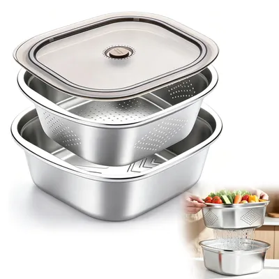 Immagine prodotto di Set di setacci e ciotole in acciaio inossidabile per la cucina