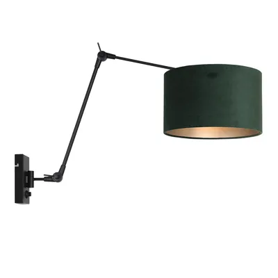 Produktbild von Steinhauer - wandleuchte - Prestige Chic - schwarz - metall veloursstoff - stehlampe - E27 - 8121ZW