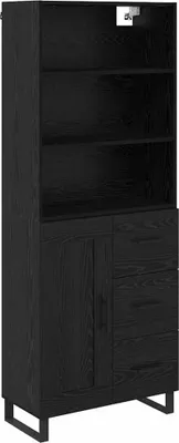 Produktbild von Highboard 2 pcs Schwarz Eichen-Optik Holzwerkstoff