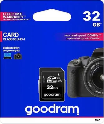 Produktbild von Goodram S1A0, 32 GB, SD, Klasse 10, UHS-I, 60 MB/s, 10 MB/s