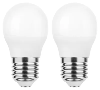 Productafbeelding van Modee LED Kogellamp P45 E27 Mat - 4.9W 470lm 6000K - Koudwit - Vervangt 40W - 2 stuks