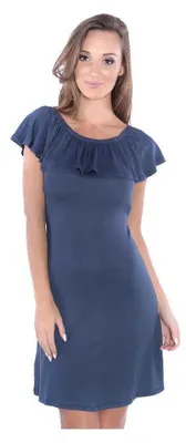 Produktbild von Damen Sommerkleid Off-Shoulder Trägerlos; Grafit L/XL