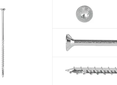 Produktbild von Spanplattenschrauben Verzinkt 6 x 150 mm Torx 30 Teilgewinde - Schachtel mit 100 Stück Schrauben