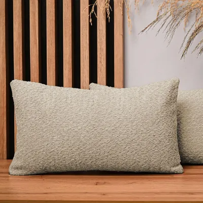 Obrázok produktu pre MG Design, dvojica obliečok na vankúše, 40 x 80 cm, béžová farba - so zipsom, jemne tkané s textúrou pripomínajúcou zamat, ľahké na údržbu