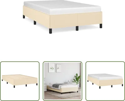 Produktbild von The Living Store Bettgestell Creme 120x190 cm Stoff
