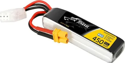 Produktbild von Tattu Batterie LiPo Akku 2s 450mAh 95C 7,6V HV XT30 Lang