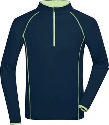 Produktbild von Langarm Funktionsshirt für Fitness und Sport navy/bright-yellow, Gr. L