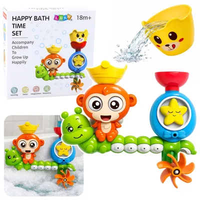 Obrázek produktu pro Hračka do vodní lázně Monkey Caterpillar Cup Přísavky