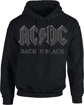 Obrázek produktu pro Ac/Dc Back In Black Pánská mikina s kapucí Pulovr s kapucí