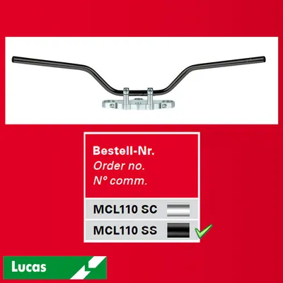 Zdjęcie produktu dla Kierownica Moto Śr 22 Mm Stalowa Czarna