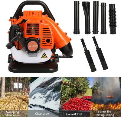 Produktbild von 52CC Leistungsstarker Gas Laubbläser, 1250W 550CFM 6800RPM Rucksack Laubbläser, Laubbläser Gasbetrieben, Schneegebläse, Staubgebläse