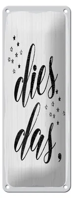 Produktbild von Blechschild Spruch 27x10 cm dies das weißes Deko Schild