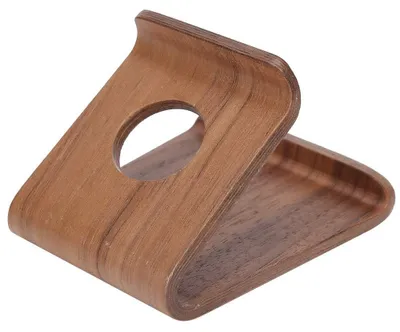 Imagen del producto de Soporte para tablet de madera, soporte universal para tablet y smartphone, ideal para escritorio