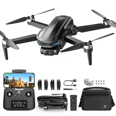 Produktbild von DEERC EIS 4K Kamera Drohne mit 2 Achsen Gimbal für Erwachsene, D65 RC Drohnen unter 249g, GPS Follow Me