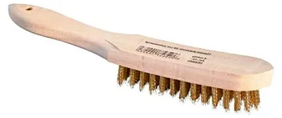 Produktbild von Handdrahtbürste 28 cm, 4-reihig, vermessingt