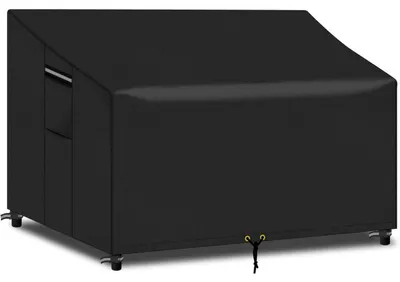 Productafbeelding van Tuinbankhoes, waterdicht, 134x66x63/89 cm, 600D Oxford, zwart