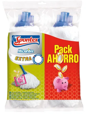 Obrázek produktu pro Spontex Extra X2, mop z mikrovlákna, balení 2 kusů