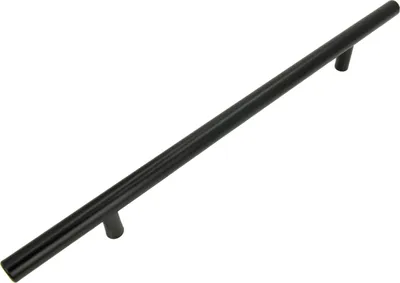 Immagine prodotto di Maniglia per mobili Aurora 224 mm in acciaio inox nero, opaco - Maniglia moderna per ringhiere di cucine e uffici eleganti, viti di montaggio incluse.