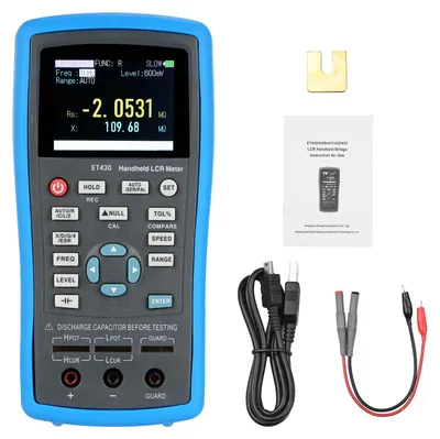 Zdjęcie produktu dla Ręczny multimetr cyfrowy z wyświetlaczem LCD 2,5 cala, miernik LCR 100 kHz, do pomiaru indukcyjności, pojemności i rezystancji, zakres pomiarowy od 0,6 V rms