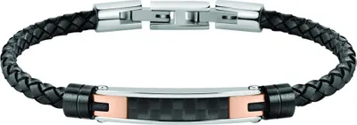 Produktbild von Schwarzes Lederarmband für Herren Moody SQH22