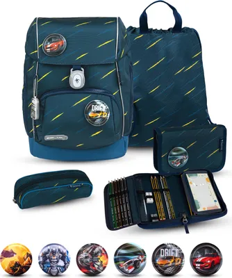 Produktbild von Belmil Premium Comfy Plus Schulra nzen-Set 5-tlg - Orion Blue