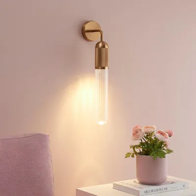 Produktbild von KOSILUM - Wandleuchte, Metall und Glas - Gold / Messing - Hita