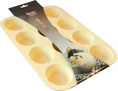 Zdjęcie produktu dla Silikonowa Forma Do Muffinów 12Szt, Kremowa