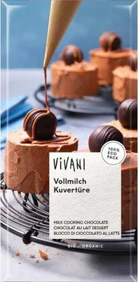 Obrázek produktu pro Čokoláda mléčna na vaření Bio 200g 200 g VIVANI